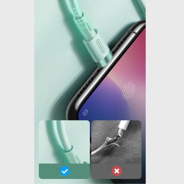 Joyroom Liquid Silicone Data Cable N2 USB-A / USB-C 2.4A 1.2 m - whiteeng