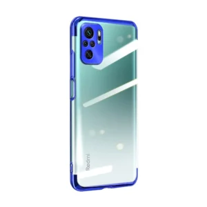 Clear Color Case Gel TPU Electroplating frame Cover for Xiaomi Redmi Note 10 5G / Poco M3 Pro blueeng
