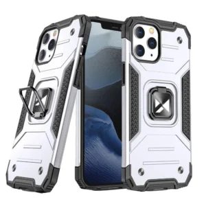 Wozinsky Ring Armor Case Kickstand Tough Rugged Cover for iPhone 13 silvereng