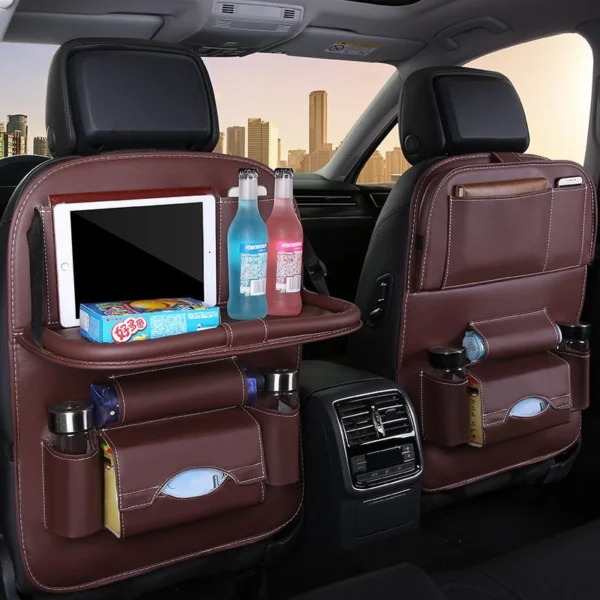 Car seat organizer seat protector seat cover shelf mini car table blackeng