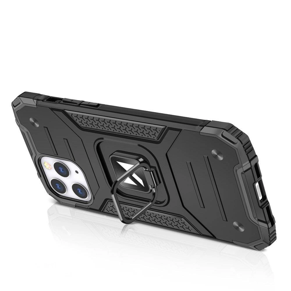 Wozinsky Ring Armor Case Kickstand Tough Rugged Cover for iPhone 13 Pro blackeng