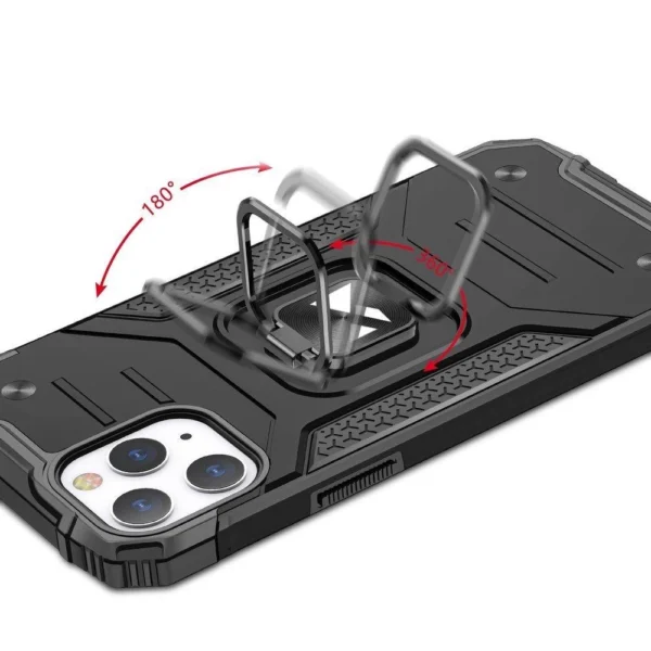 Wozinsky Ring Armor Case Kickstand Tough Rugged Cover for iPhone 13 Pro blackeng