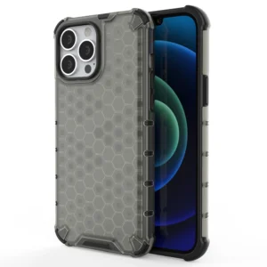 Honeycomb Case armor cover with TPU Bumper for iPhone 13 Pro Max blackeng