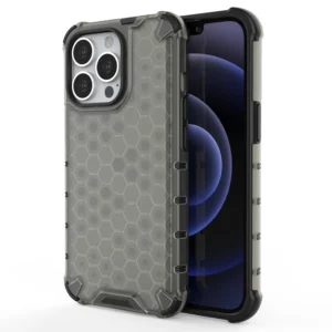 Honeycomb Case armor cover with TPU Bumper for iPhone 13 Pro blackeng