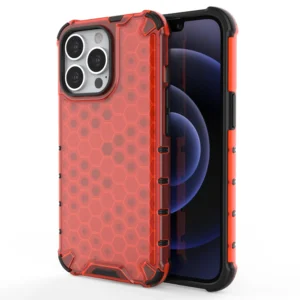 Honeycomb Case armor cover with TPU Bumper for iPhone 13 Pro redeng