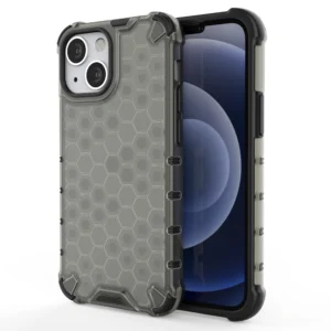 Honeycomb Case armor cover with TPU Bumper for iPhone 13 mini blackeng