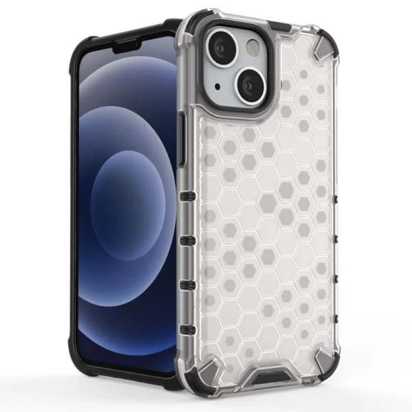 Honeycomb Case armor cover with TPU Bumper for iPhone 13 mini blueeng