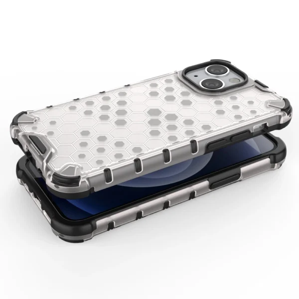 Honeycomb Case armor cover with TPU Bumper for iPhone 13 mini blueeng