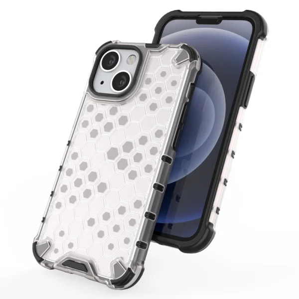 Honeycomb Case armor cover with TPU Bumper for iPhone 13 mini blueeng