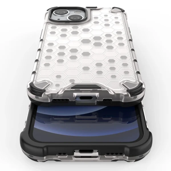 Honeycomb Case armor cover with TPU Bumper for iPhone 13 mini blueeng