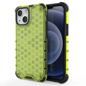 Honeycomb Case armor cover with TPU Bumper for iPhone 13 mini greeneng