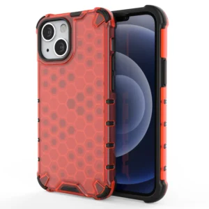 Honeycomb Case armor cover with TPU Bumper for iPhone 13 mini redeng