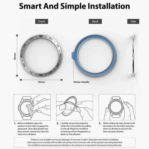 Ringke Bezel Styling case frame envelope ring Samsung Galaxy Watch 3 45mm black (GW3-45-61)eng