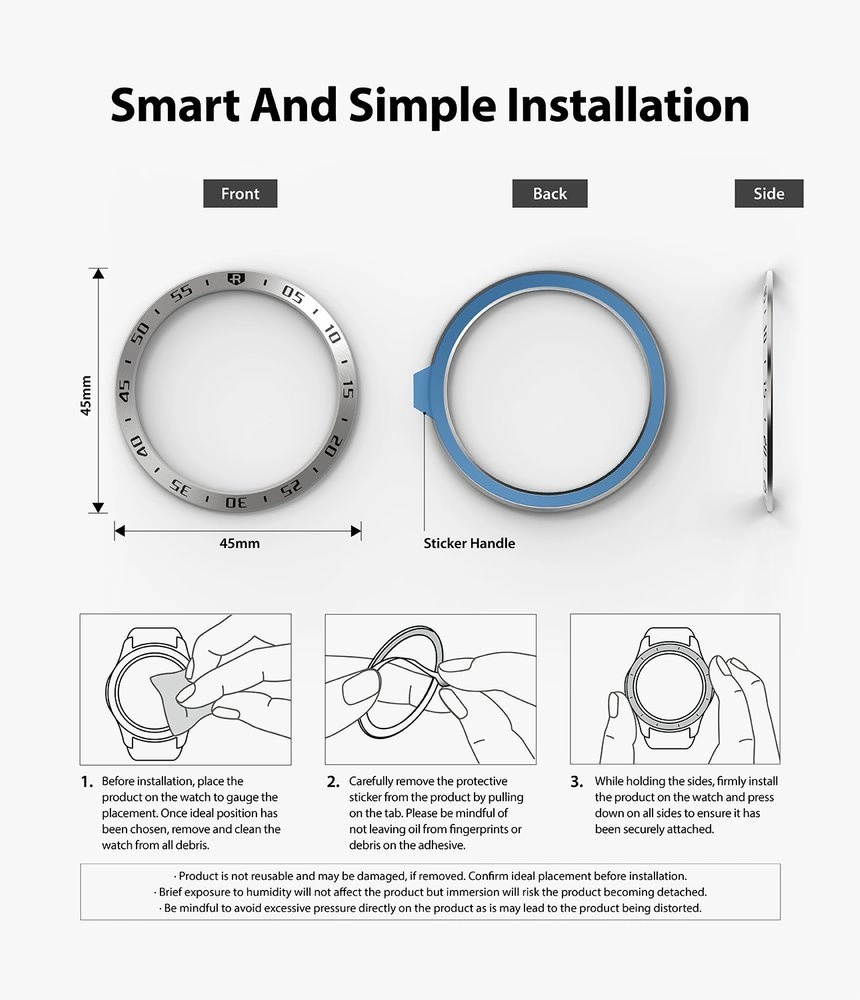 Ringke Bezel Styling case frame envelope ring Samsung Galaxy Watch 3 45mm black (GW3-45-61)eng
