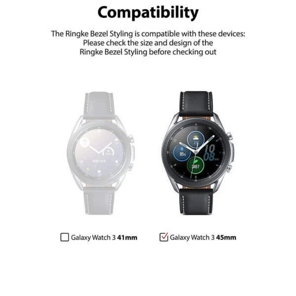 Ringke Bezel Styling case frame envelope ring Samsung Galaxy Watch 3 45mm black (GW3-45-61)eng