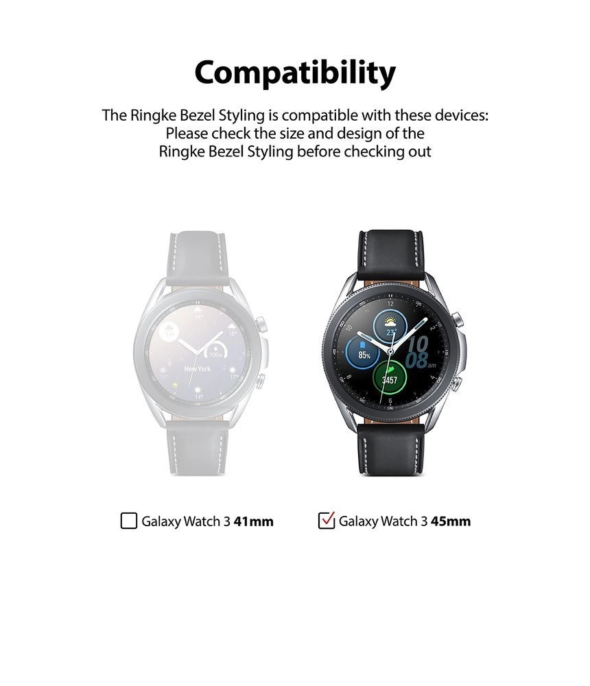 Ringke Bezel Styling case frame envelope ring Samsung Galaxy Watch 3 45mm black (GW3-45-61)eng