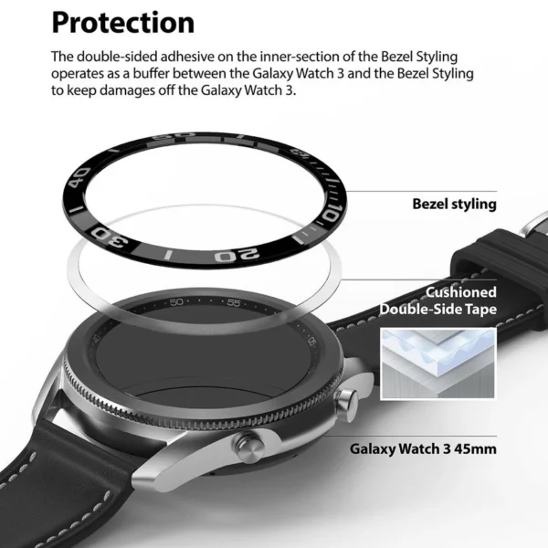 Ringke Bezel Styling case frame envelope ring Samsung Galaxy Watch 3 45mm black (GW3-45-61)eng