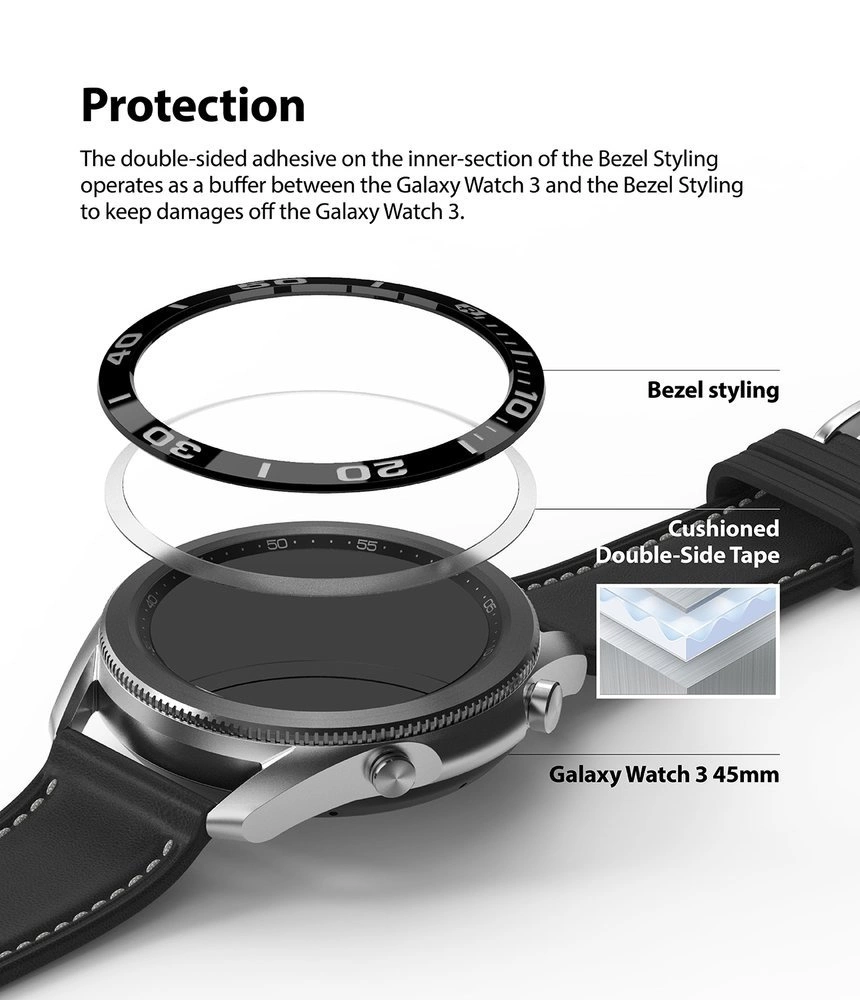 Ringke Bezel Styling case frame envelope ring Samsung Galaxy Watch 3 45mm black (GW3-45-61)eng
