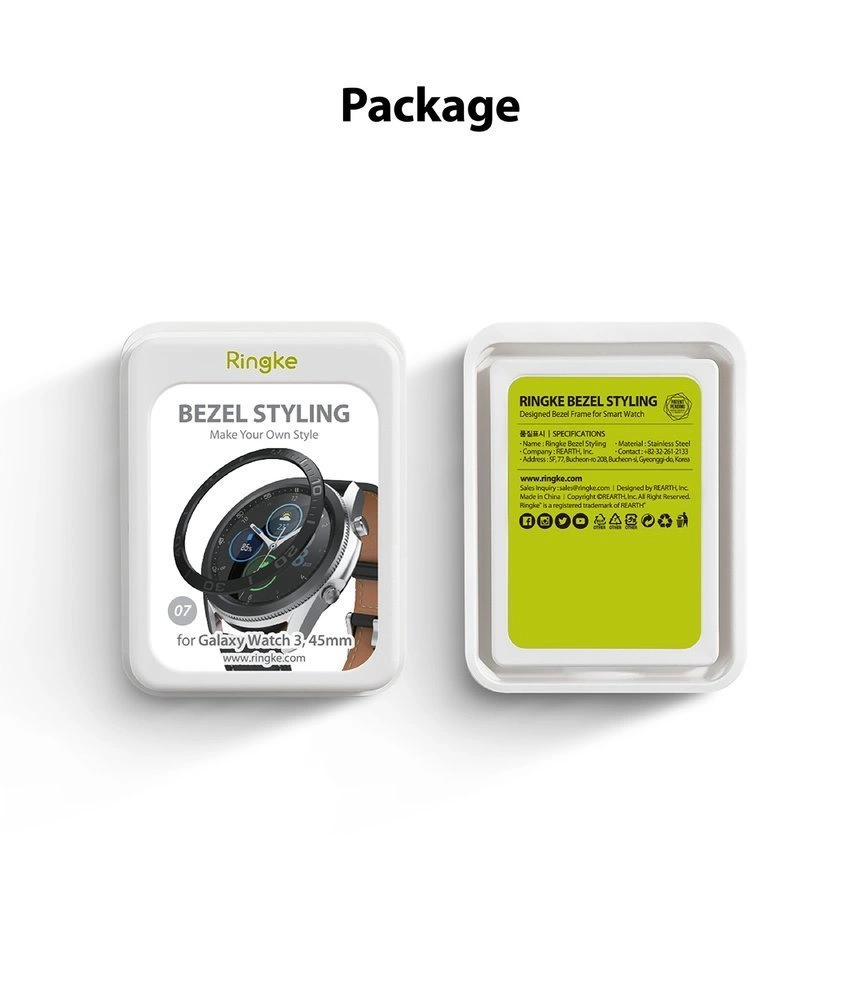 Ringke Bezel Styling case frame envelope ring Samsung Galaxy Watch 3 45mm black (GW3-45-61)eng