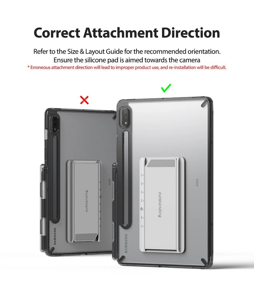 Ringke Fusion Combo Outstanding hard case with TPU frame for Samsung Galaxy Tab S7 11'' + self-adhesive foldable stand grey (FC475R40)eng