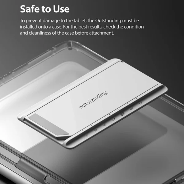 Ringke Fusion Combo Outstanding hard case with TPU frame for Samsung Galaxy Tab S7 11'' + self-adhesive foldable stand grey (FC475R40)eng