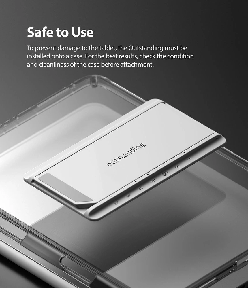 Ringke Fusion Combo Outstanding hard case with TPU frame for Samsung Galaxy Tab S7 11'' + self-adhesive foldable stand grey (FC475R40)eng