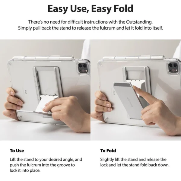 Ringke Fusion Combo Outstanding hard case with TPU frame for Samsung Galaxy Tab S7 11'' + self-adhesive foldable stand grey (FC475R40)eng