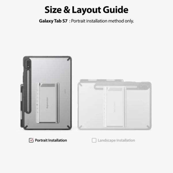 Ringke Fusion Combo Outstanding hard case with TPU frame for Samsung Galaxy Tab S7 11'' + self-adhesive foldable stand grey (FC475R40)eng