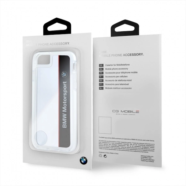 Etui hardcase BMW BMHCP7SPVNA iPhone 7 /8/SE 2020 /  SE 2022 transparent navy SHOCKPROOFeng