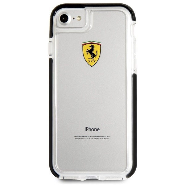 Ferrari Hardcase FEGLHCP7BK iPhone 7/8 SE 2020 / SE 2022 Shockproof transparent blackeng