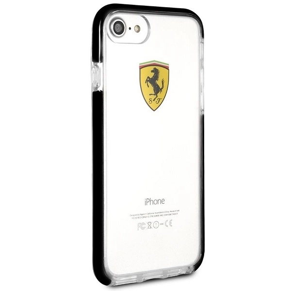 Ferrari Hardcase FEGLHCP7BK iPhone 7/8 SE 2020 / SE 2022 Shockproof transparent blackeng