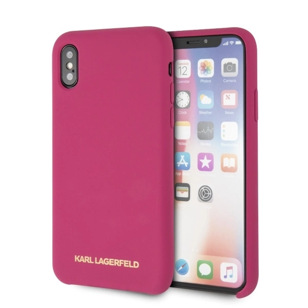 Karl Lagerfeld Silicone iPhone X/Xs Hardcase - Fuchsiaeng