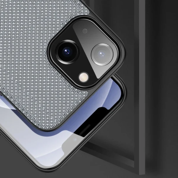 Dux Ducis Fino case covered with nylon material for iPhone 13 mini grayeng