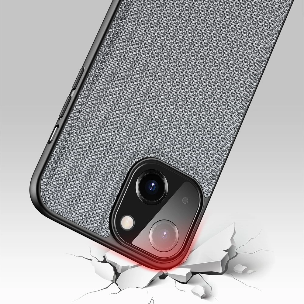 Dux Ducis Fino case covered with nylon material for iPhone 13 mini grayeng