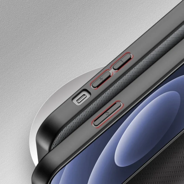 Dux Ducis Fino case covered with nylon material for iPhone 13 mini grayeng