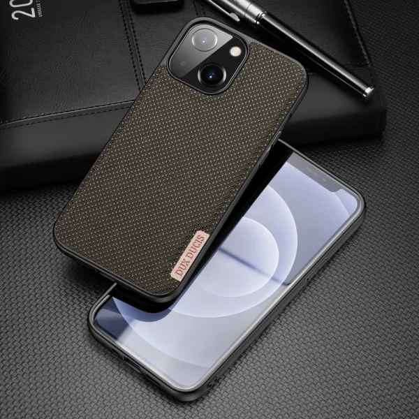 Dux Ducis Fino case covered with nylon material for iPhone 13 mini greeneng