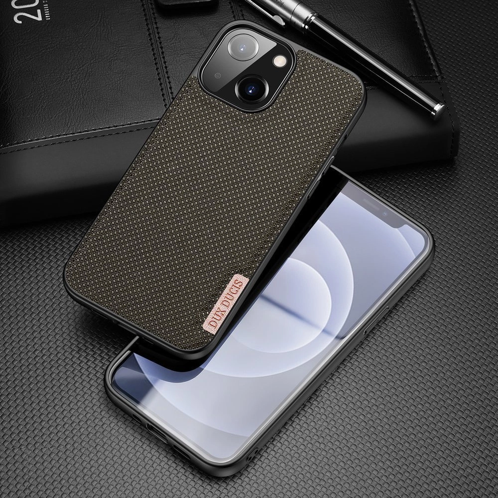Dux Ducis Fino case covered with nylon material for iPhone 13 mini greeneng