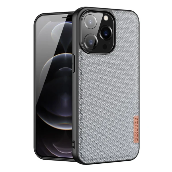 Dux Ducis Fino case covered with nylon material for iPhone 13 Pro grayeng