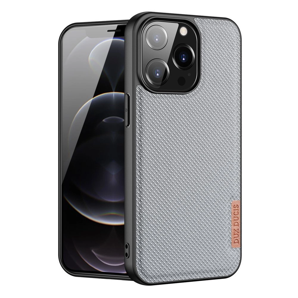Dux Ducis Fino case covered with nylon material for iPhone 13 Pro grayeng