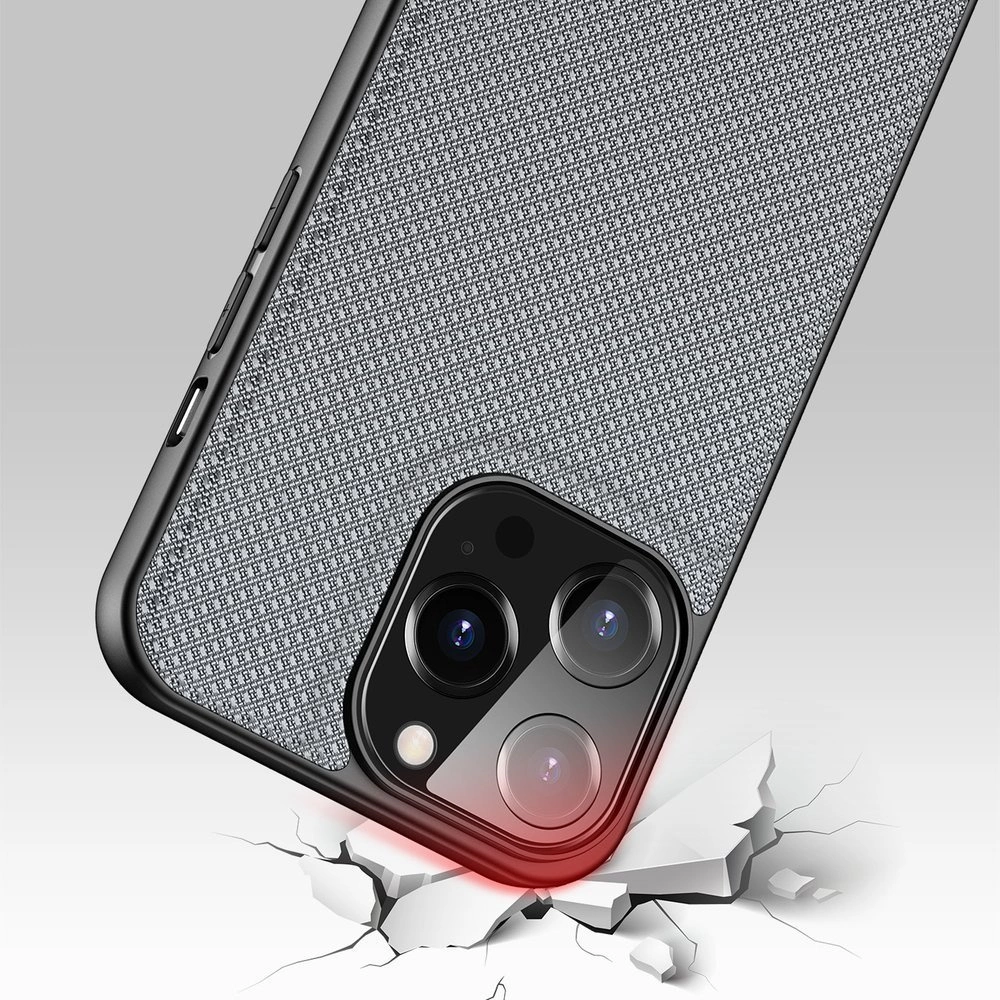 Dux Ducis Fino case covered with nylon material for iPhone 13 Pro grayeng