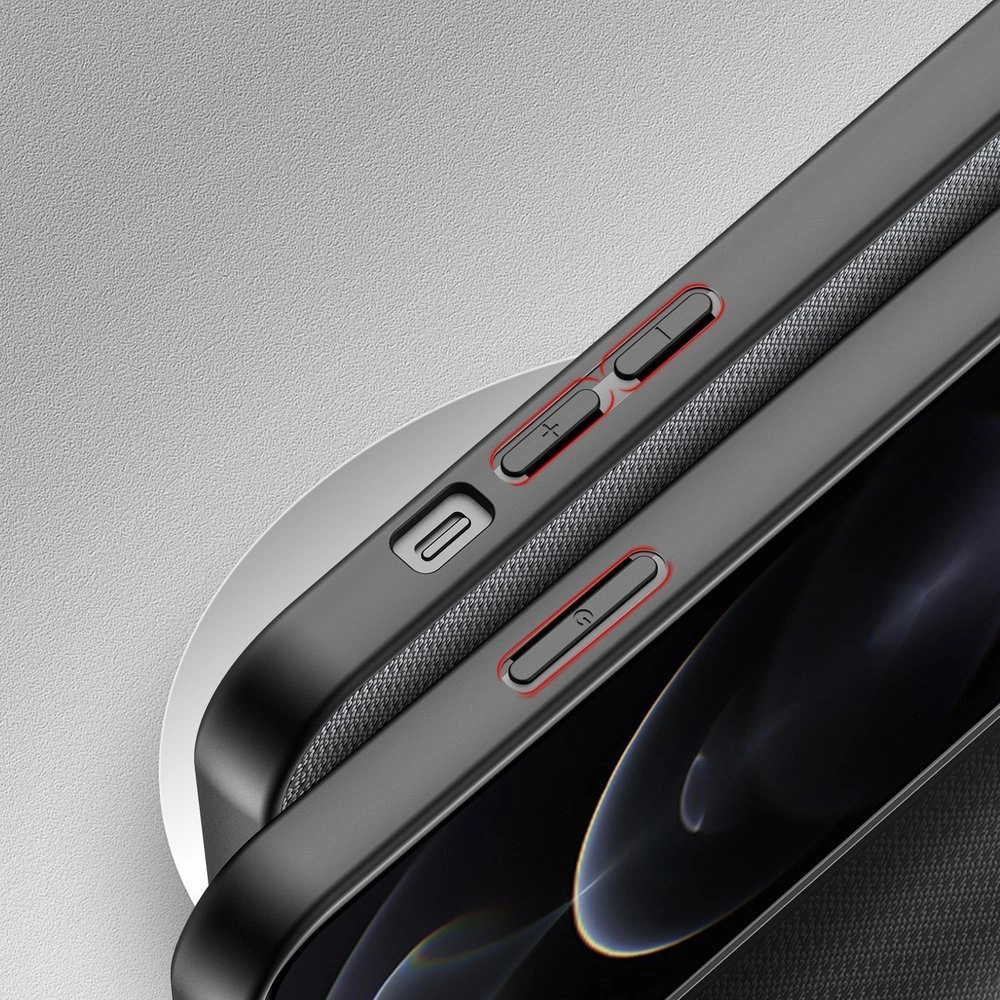 Dux Ducis Fino case covered with nylon material for iPhone 13 Pro grayeng