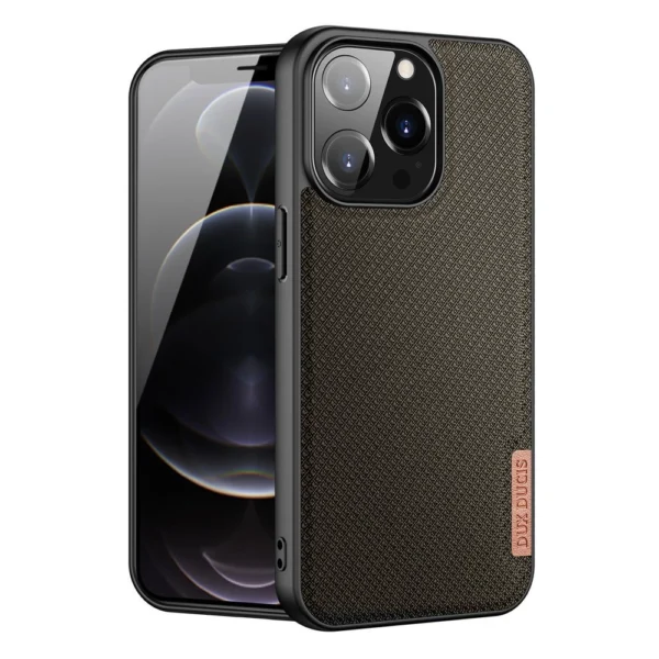 Dux Ducis Fino case covered with nylon material for iPhone 13 Pro greeneng