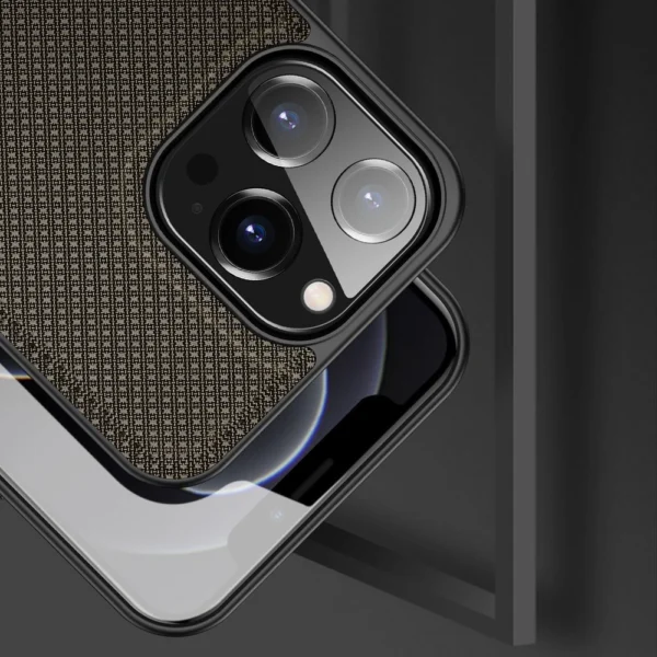 Dux Ducis Fino case covered with nylon material for iPhone 13 Pro greeneng