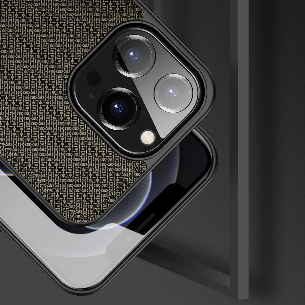 Dux Ducis Fino case covered with nylon material for iPhone 13 Pro greeneng