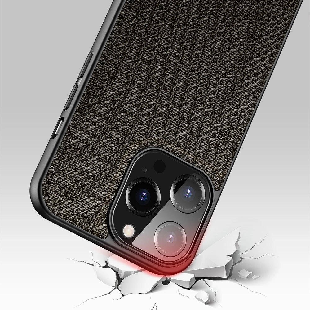Dux Ducis Fino case covered with nylon material for iPhone 13 Pro greeneng