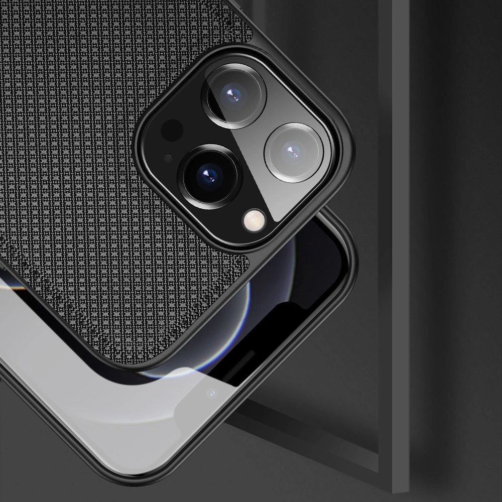 Dux Ducis Fino case covered with nylon material for iPhone 13 Pro Max blackeng