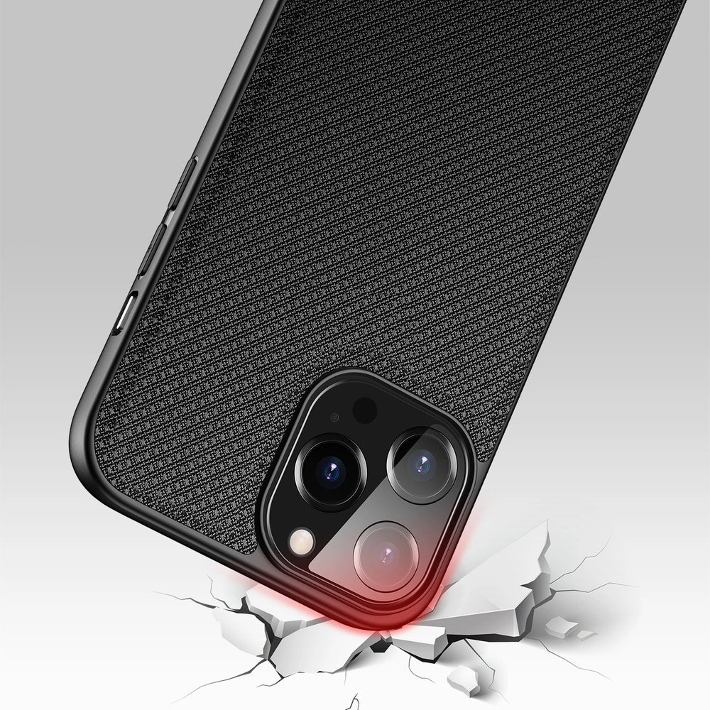 Dux Ducis Fino case covered with nylon material for iPhone 13 Pro Max blackeng