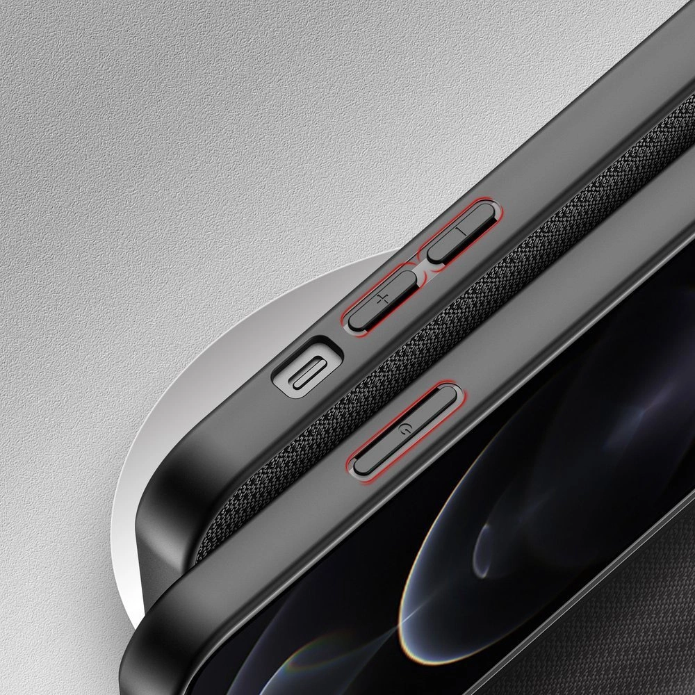 Dux Ducis Fino case covered with nylon material for iPhone 13 Pro Max blackeng