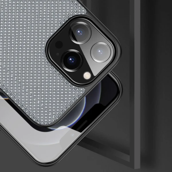 Dux Ducis Fino case covered with nylon material for iPhone 13 Pro Max grayeng