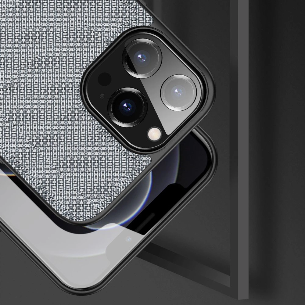 Dux Ducis Fino case covered with nylon material for iPhone 13 Pro Max grayeng